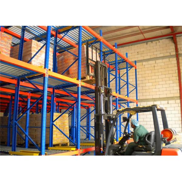 First In First Out Racking System , Gravity Flow Rack In Warehouse Optional