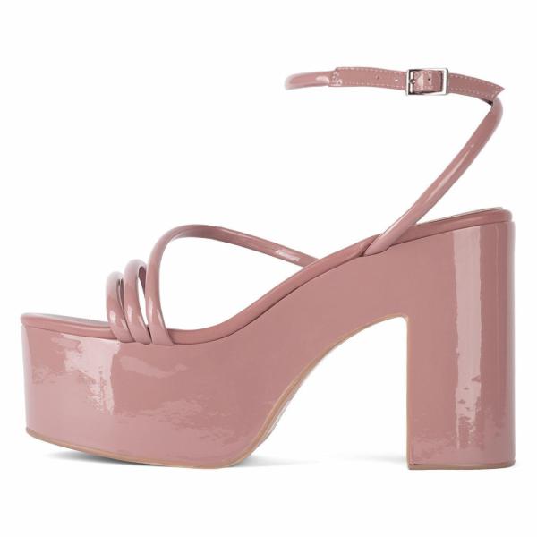 Buy Glazed Leather Womens Wedge Heeled Shoes at wholesale prices