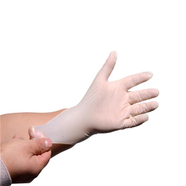 Buy Natural  Latex Rubber Hand Gloves , Latex Gloves Powder Free Medium at wholesale prices