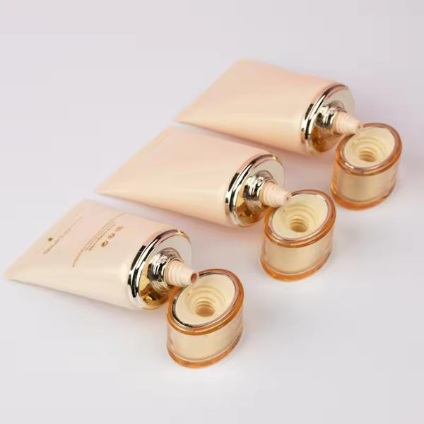 Buy 50ML Flat Cosmetic Tube Oval Empty Foundation Tube Recyclable at wholesale prices