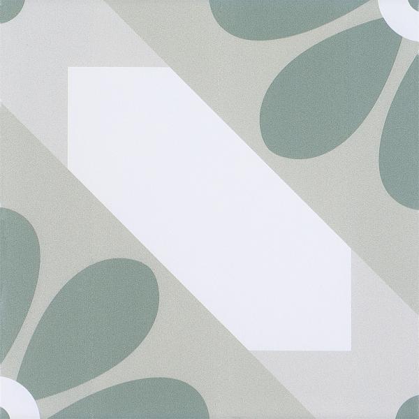 Beige and Blue 20x20cm Ceramic Rustic Tile for Indoor Walls