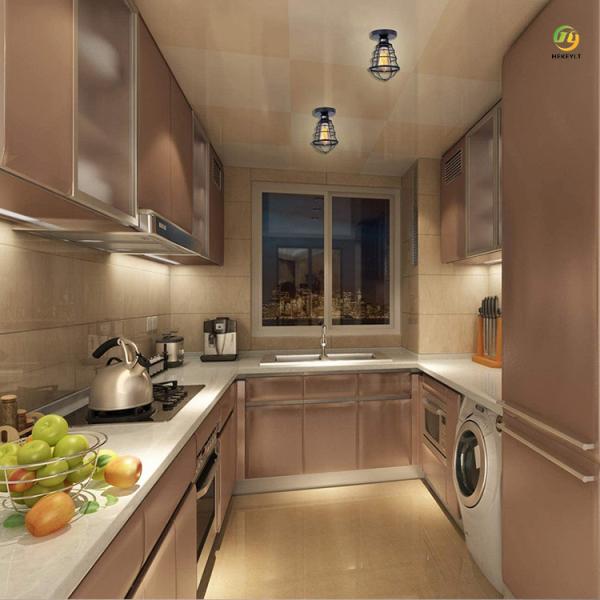 American Retro Restaurant Corridor Iron Cage Black Ceiling Lamp