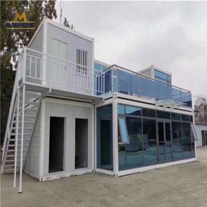 Flat Pack Prefab Modular Office Container Houses With Glass Wall
