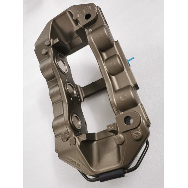 6 Position Car Brake Caliper GT6 Matte Gray Green Logo Customized