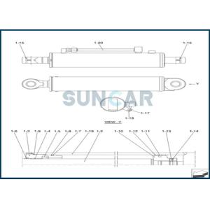 China PH01V00006R100 Angle Dozer Cylinder Seal Kit for CNH CX50B CX55BMSR on sale