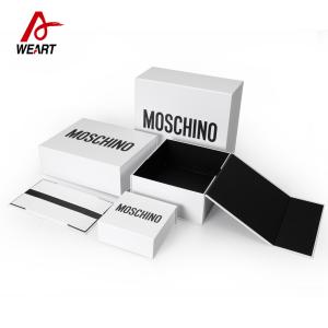 Quality MOSCHINO Automatic Foldable Paper Boxes Gift Packaging With Magnets for sale