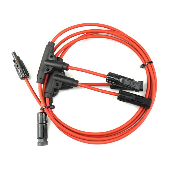 Buy Y Branch Parallel Adapter Cable Wire Plug X To 1 For Solar Panel Connector at wholesale prices