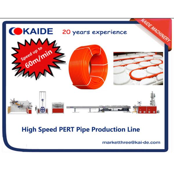 Buy 60m/min PERT Heating Pipe Extruder Machine with automatic pipe coiler at wholesale prices