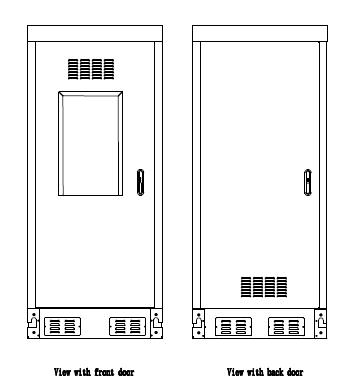 1500W Cooling 40U Telecommunication Outdoor Telecom Cabinet
