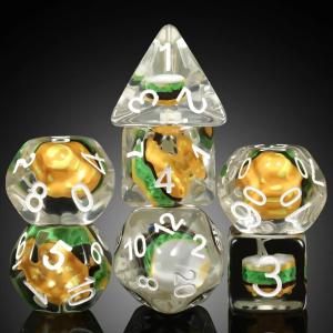 Custom Polyhedral DND Dice Set Hamburger Gaming For RPG Role Playing Table Games
