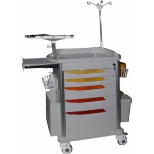 Quality Hospital Medical White ABS Ambulance Cart With Four Wheels for sale