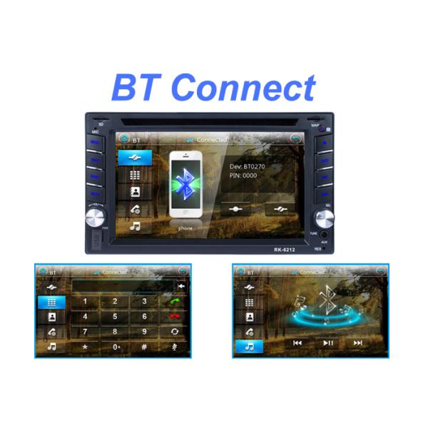 Front USB 2.0 Double Din Car DVD Player Double Din Dvd Head Unit IR Remote Control