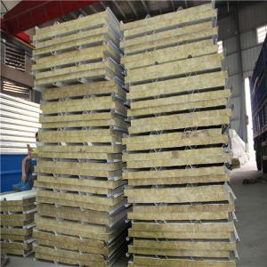 0.326mm steel sheet fireproof rock wool sandwich roof panel 5950 x 1150 x 50mm