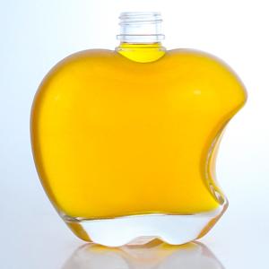 Custom Cap Apple Shape Glass Bottle for Vodka Tequila Whisky in Super Flint