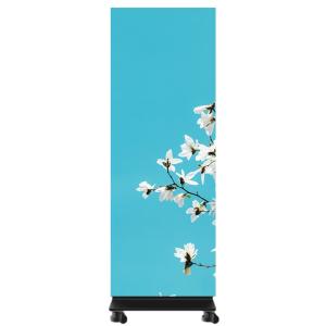 P0.9 LED Poster Display Floor Standing Ultra Thin 29.5mm Foldable Wireless