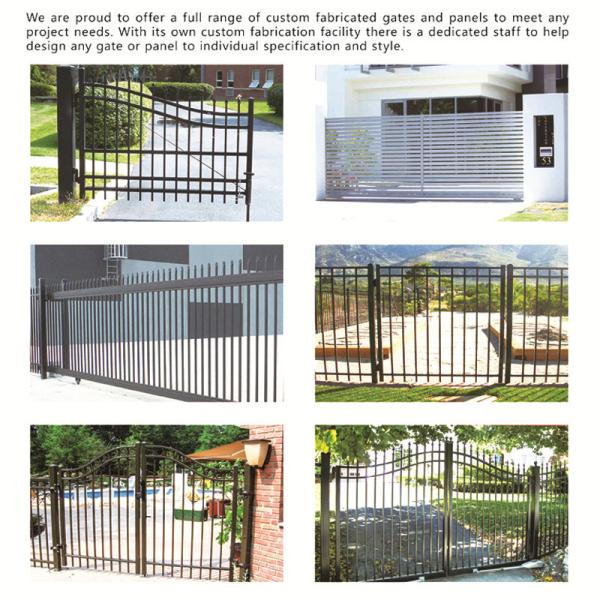 Galvanized Steel Spear Picket Top Tubular Garrison Australia Steel Fence