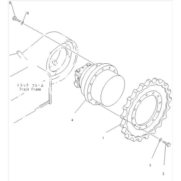 Excavator PC60-7 Final Drive 201-60-73500 Travel Motor Assy For Komatsu