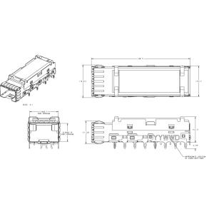 2299056-1 TE SFP+ Cage With Heat Sink 16 Gb/s External Springs