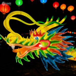 Chinese Traditional Lantern Colorful Dragon Lantern Outdoor Festival Decoration
