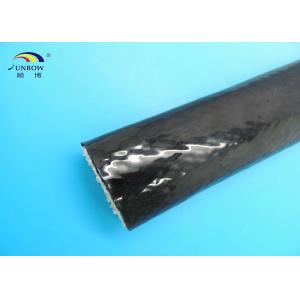 Black Silicone Coated Fibreglass Flame / Heat Resistant Sleeving , 15mm Inside