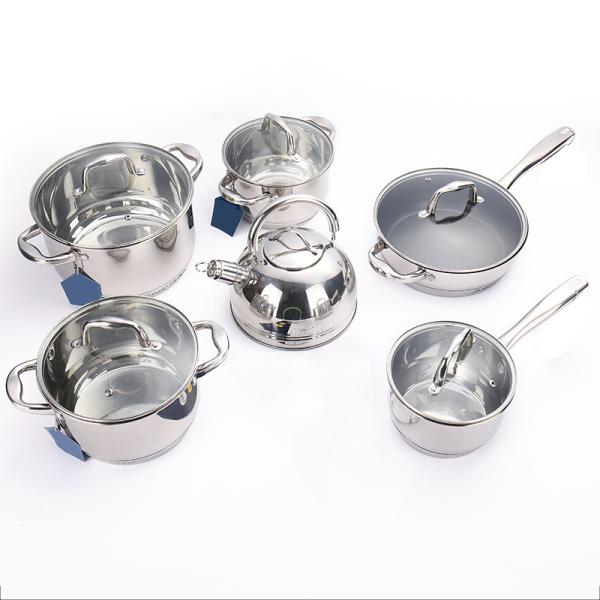 High Quality Restaurants Cookware Set Non Stick Stainless 12pcs Cookware Set Cooking Pot Set