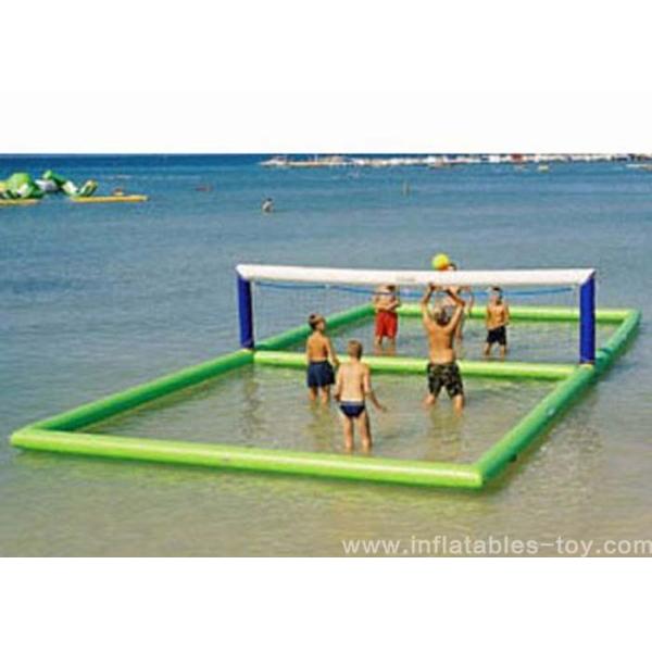 Comercial Sport Games Large Water Inflatable Volleyball Field For Beach Event
