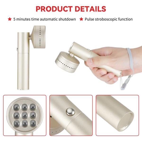 FCC 140pcs LED Infrared Red Light Therapy Lamp With 2500mAh Battery