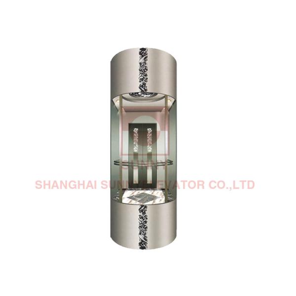 Buy Semicircle Sightseeing Lift 1000kg Transparent Glass Observation Elevator at wholesale prices