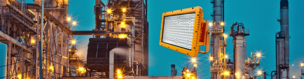 LED Explosion Proof Light Atex Certified High Power ADC12 Aluminum Housing Zone 1 Zone 2 LNG Gas Station Oil Industry