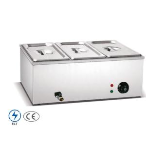 Stainless Steel Electric Bain Marie Silver 0℃~100℃ for Commercial Kitchens