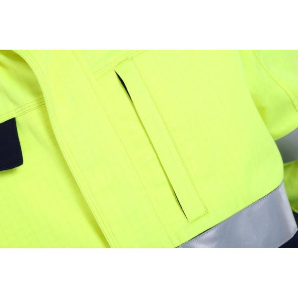 50mm Fr Tape Multi Norm Workwear 290gsm Yellow Hi Vis Jacket