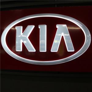 Acrylic Advertising Vacuum Forming visible led Sticker Car Brands Logo signage