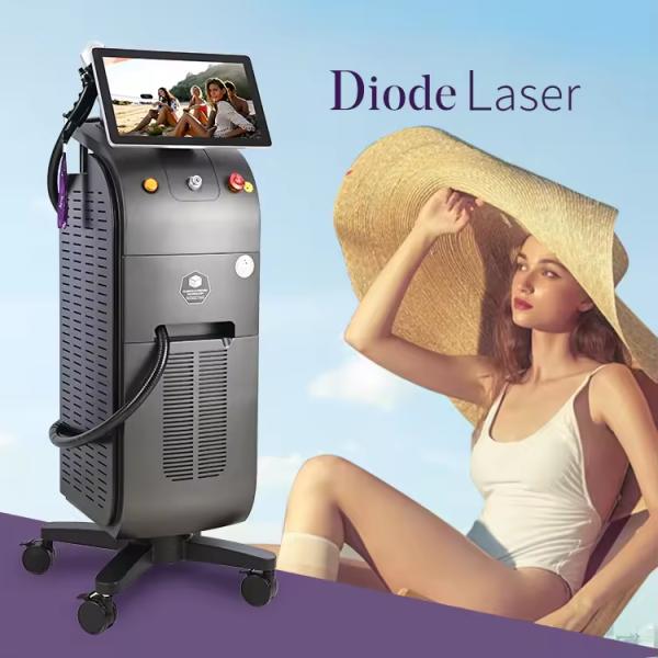 Fluence 10-120J/cm2 808nm Diode Laser Hair Removal Machine For All Hair And Skin Types