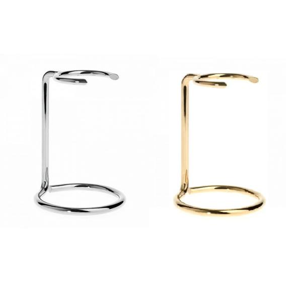 Chrome Or Nickel Finish Shaving Brush Stand / Mens Shaving Gift Set