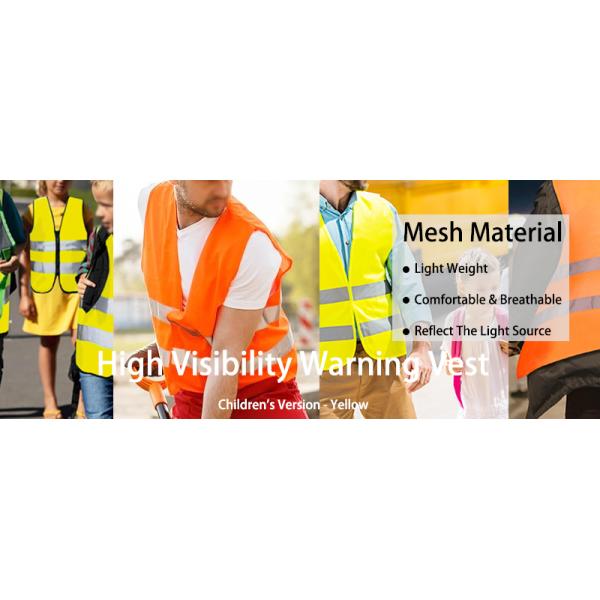 10 Pieces Kids Safety Reflective Vest High Visibility Neon Construction Traffic Vest for Cycling Running Skiing