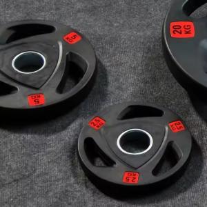 Iron Coated Urethane Olympic Plates Customized Urethane Weight Plates 20kg
