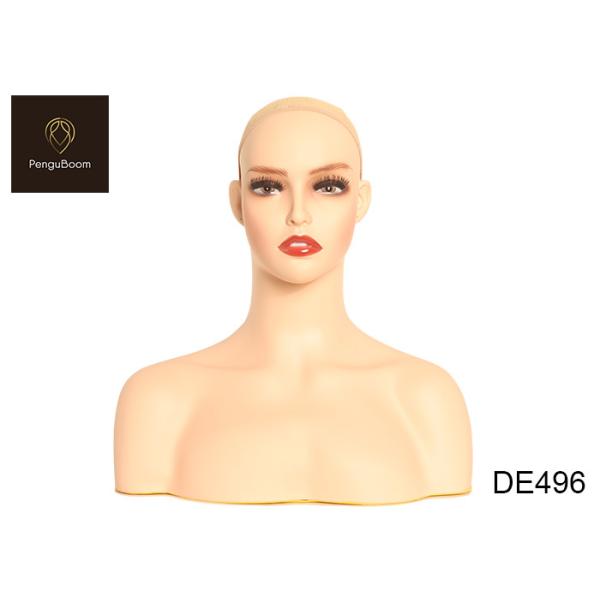 Buy African American Mannequin Head With Shoulders 20.9 inch Head circumference at wholesale prices