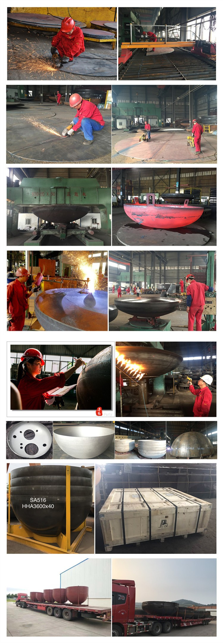 ANSI Grade 2 Titanium Torispherical Dish End Sandblasting