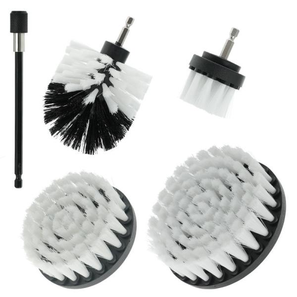 5pcs 2.5inch Drill Scrub Brush Power Scrubbing Brush Drill Attachment For Car