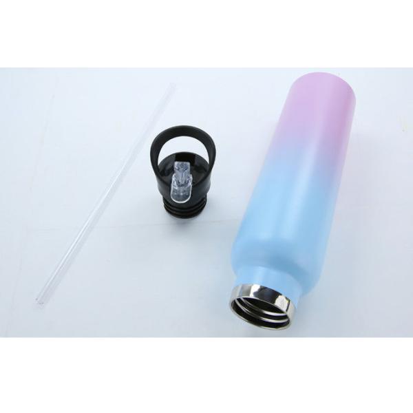 Camping & Hiking Hydration Canteens 3 Lids Narrow Straw Lid Leak Proof Vacuum Insulated Stainless Steel Hot & Cold Double Walled Sports Water Bottle