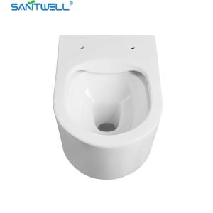 Sanitwell SWJ0425 Bathroom wc white toilet bowl rimless flush