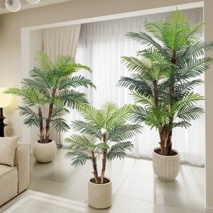 China Artificial Palm Tree 6FT, Fake Tree with Realistic Fiber Trunks , Faux Tropical Areca Floor Plant in Pot, Artificial Silk Plant for Home Decor Office Decor Indoor on sale