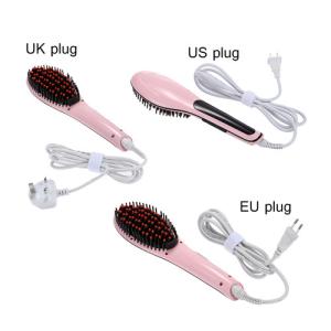 LCD Pink Hair Straighteners Brush-Hair Style Tools