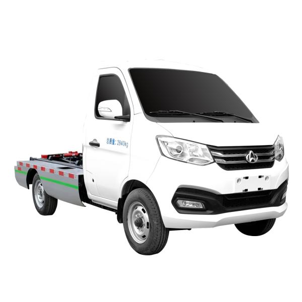 4.1M3 1.5ton Pure Electric Hook Lift Garbage Truck With 2840Kg Loading Capacity