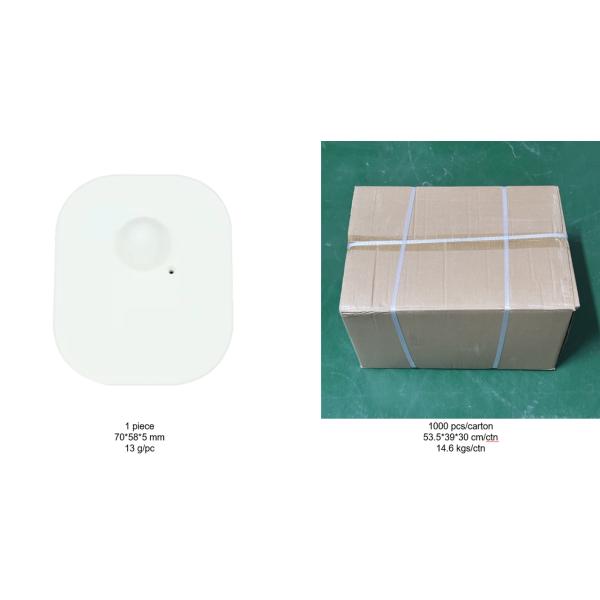 White Big Square EAS 8.2MHz Security Hard RF Tag Supermarket Retail Store