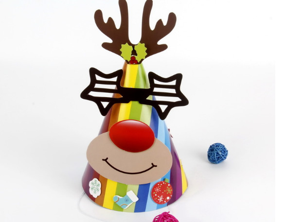 Diy New paper Christmas hat party supplies children's kindergarten handmade paste DIY creative Christmas gift