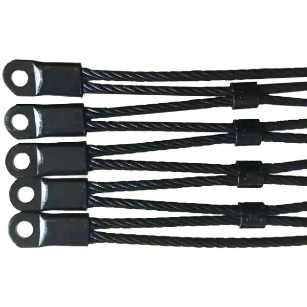 Buy Black Oxide Stainelss Steel Cable Mesh AISI 316L ROPE Mesh at wholesale prices