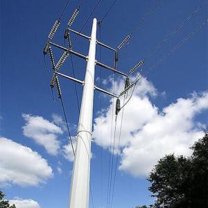 China Variable Length 11 Mtr Steel Tubular Electric Pole Power Transmission on sale