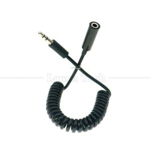 China Spring Sprial Coiled Male to Female 3.5mm Jack Aux Stereo Audio Extension Cable for Speaker Headphone on sale