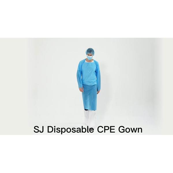 Buy S&J Surgical Gown Doctor Disposable Hospital Uniform Medical Grade 510K CPE Isolation Gown with Thumb-Loop Long Sleeve Back Open at wholesale prices